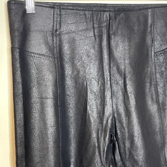 FREE PEOPLE BIKE SHORTS HEATWAVE FAUX SUEDE BLACK SIZE M NWOT - Picture 5 of 7